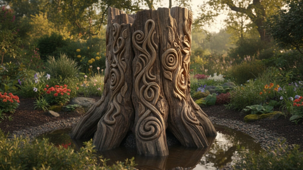 Stump Sculptures for Artistic Outdoor Expression