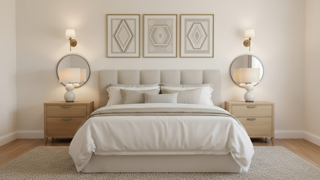 Symmetrical Wall Decor Layout for Balanced and Harmonious Look