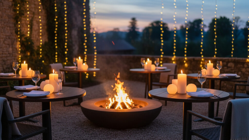 Tabletop Fire Pit Lighting Accessories for Intimate Outdoor Setting