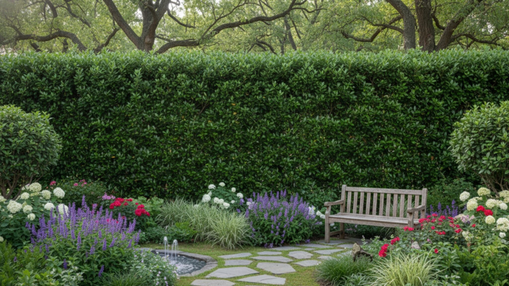 Tall Hedge Walls for Dense and Green Privacy Barriers