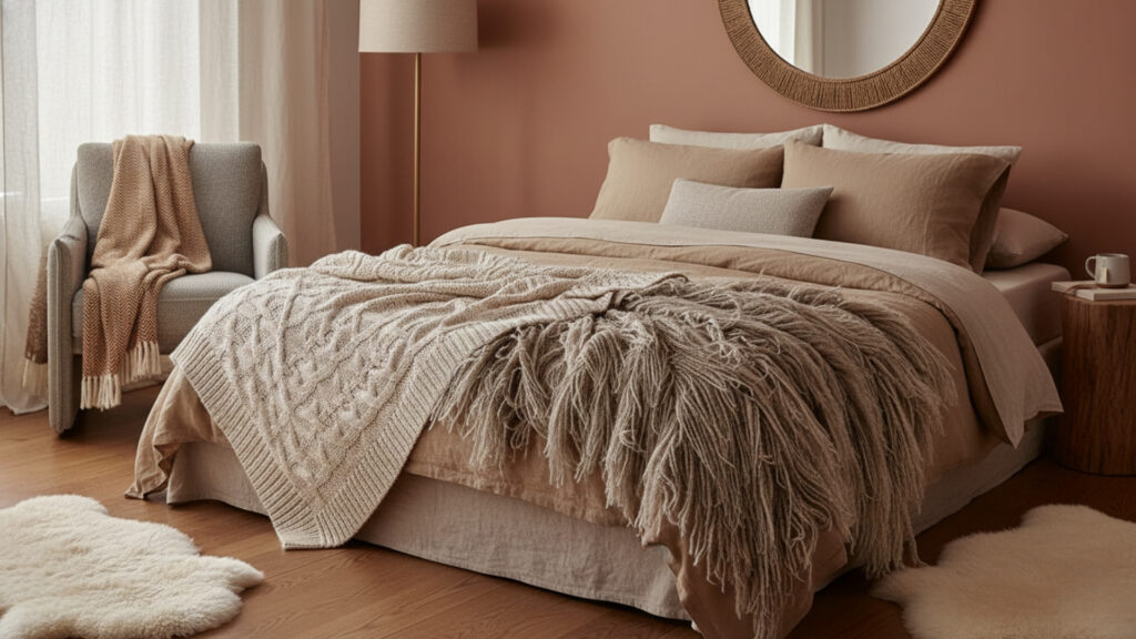 Textured Throw Blankets for Added Warmth and Visual Comfort