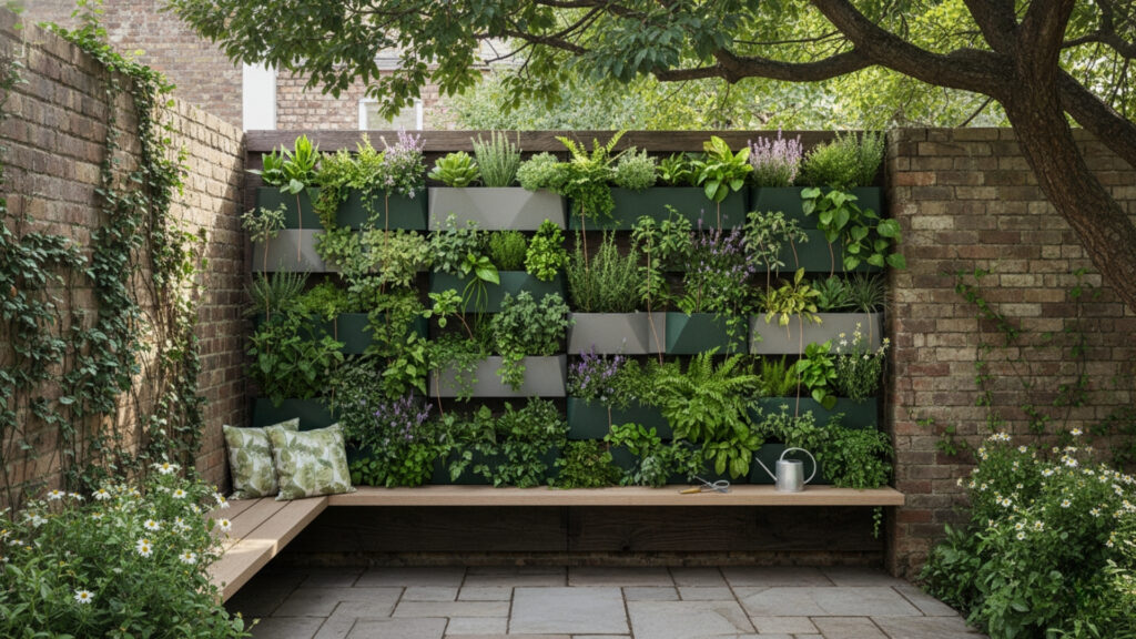 Vertical Garden Decor for Space Saving Green Backyard Design