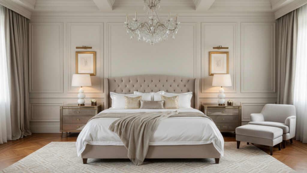Wall Molding Designs Above Bed for Elegant and Classic Look