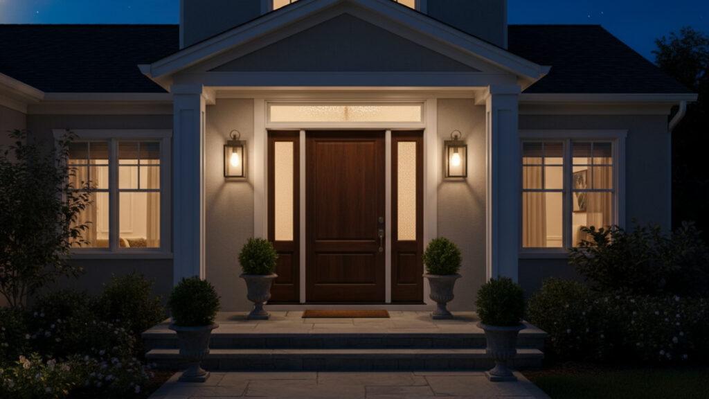 Wall Sconce Lighting Ideas for Elegant Front Porch Entrance Glow