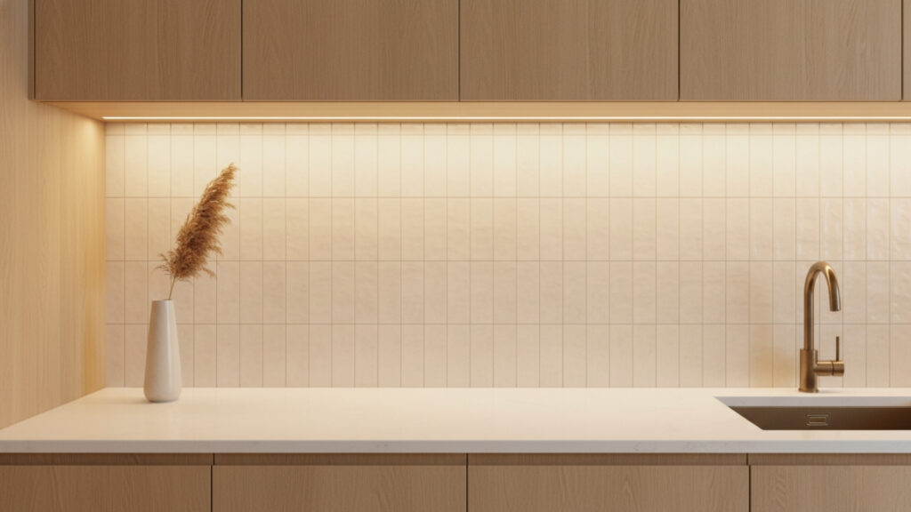 Warm White Kitchen Backsplash Ideas for Soft and Elegant Walls