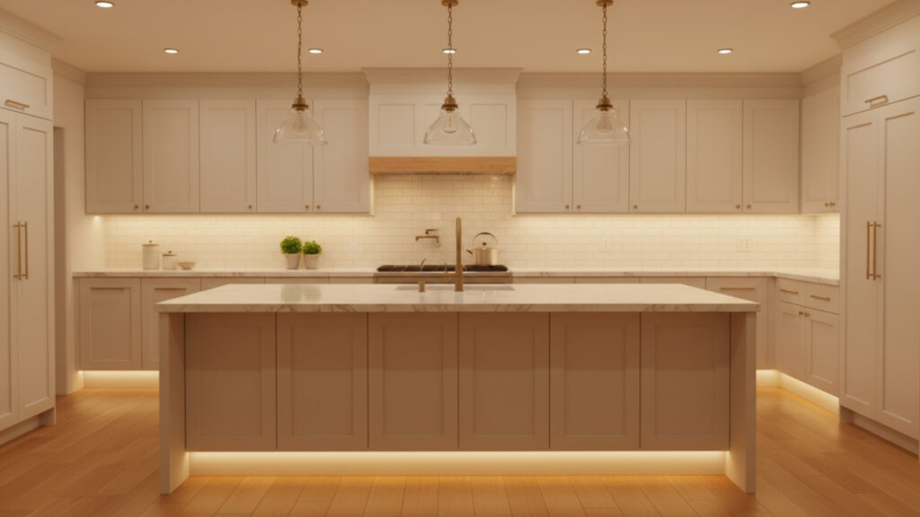 Warm White Kitchen Lighting Ideas for a Soft and Inviting Glow
