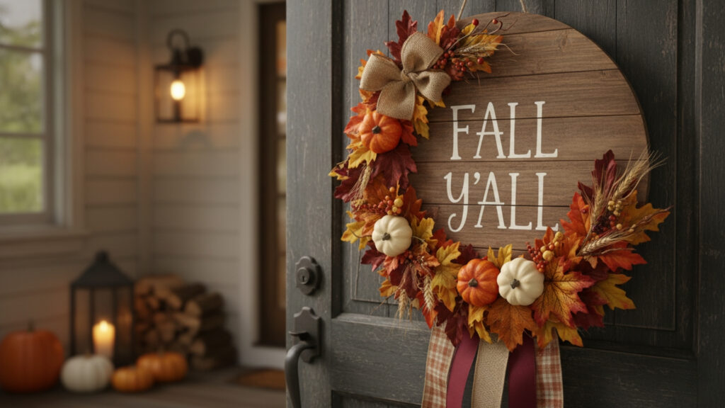 Wooden Sign Door Hangers with Autumn Quotes for Personalized Style