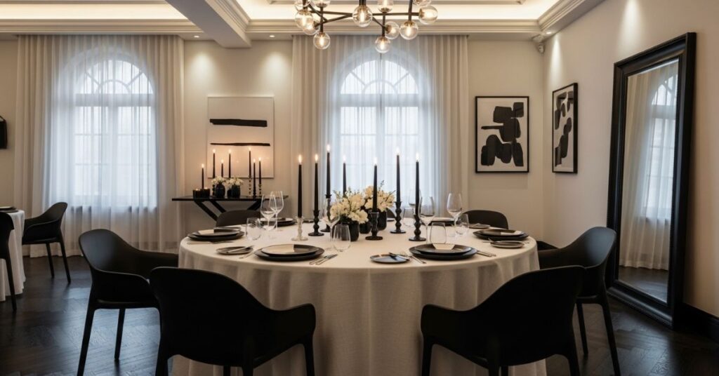 Black and White Elegant Table Styling Ideas