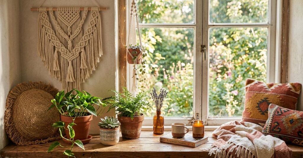 Boho Window Sill Decor Ideas