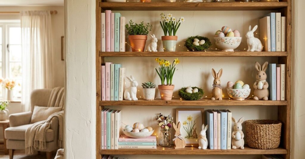 Bunny-Themed Shelf Styling Ideas for Easter