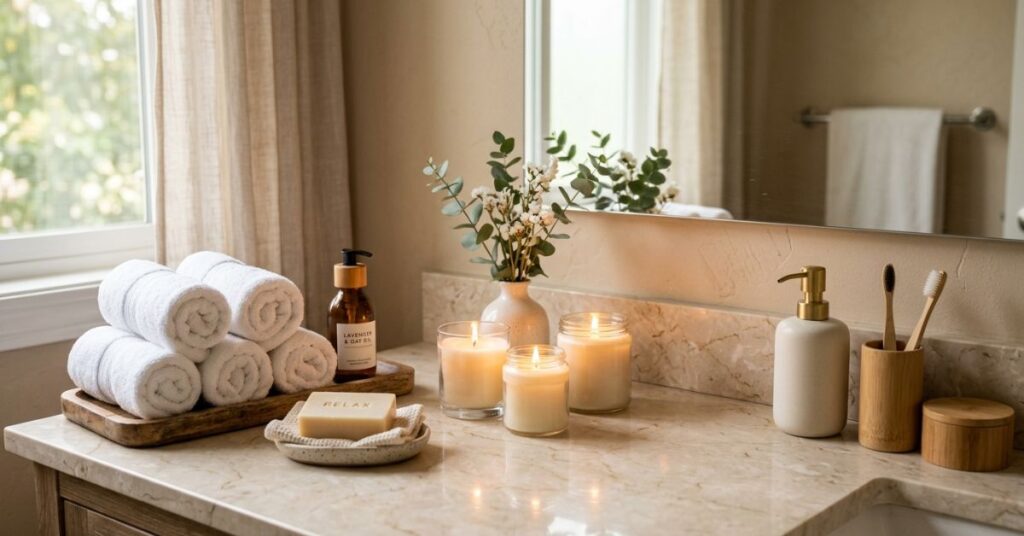 Candle Decor for a Spa-Like Feel