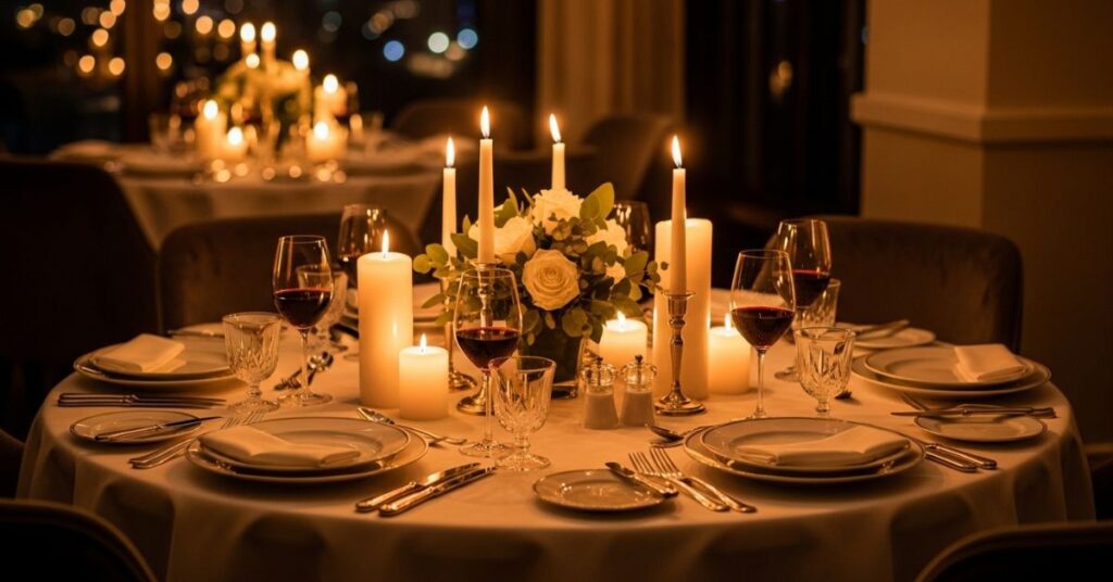 Candlelight Dining Table Decor for Cozy Evenings