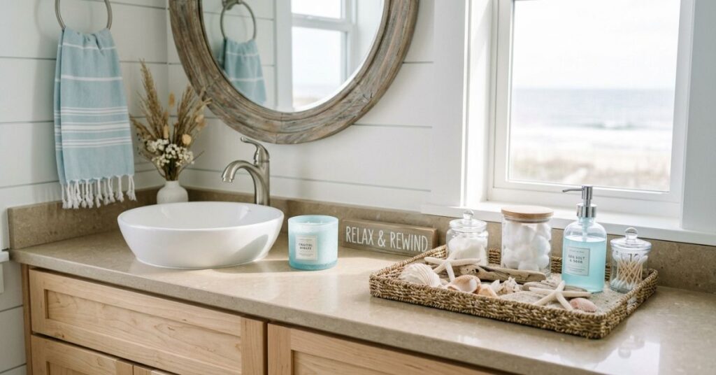 Coastal-Inspired Bathroom Styling
