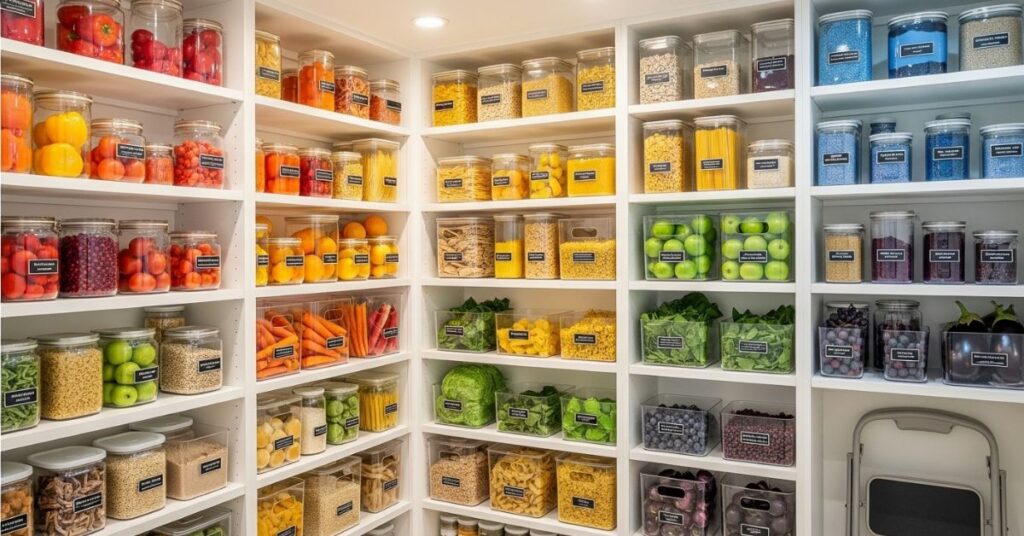 Color-Coordinated Pantry Organization