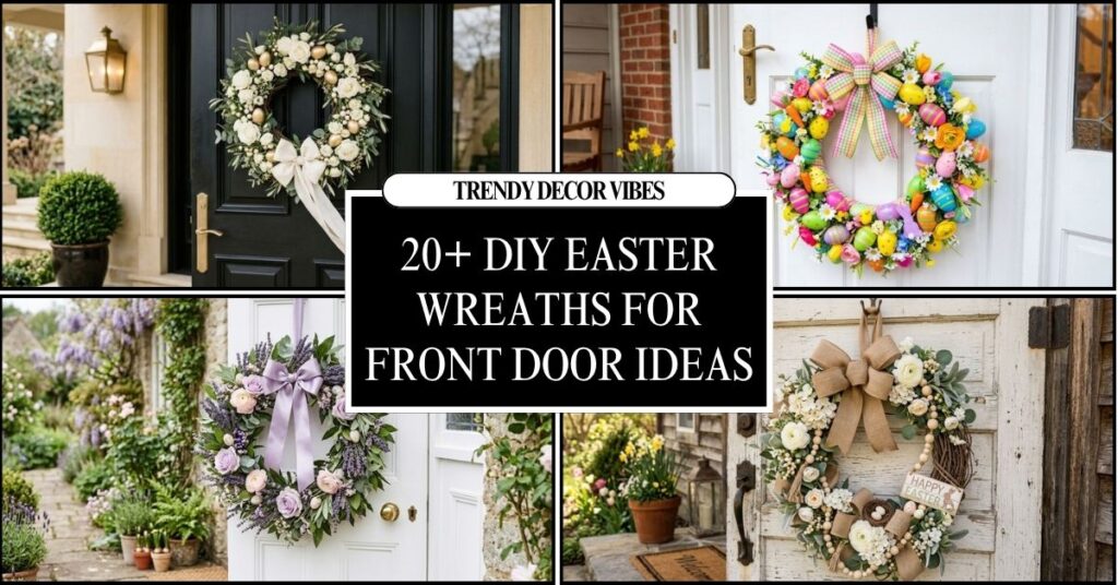 Easy Farmhouse Diy Easter Wreaths For Front Door Ideas