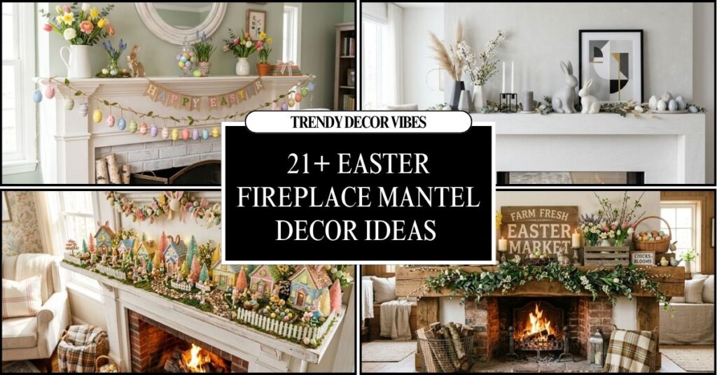 Simple Easter Fireplace Mantel Decor Ideas That Shine
