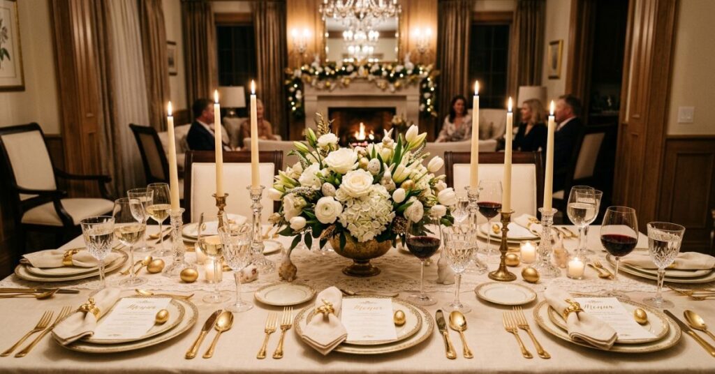 Elegant Easter Table Decor Ideas with Gold Accents