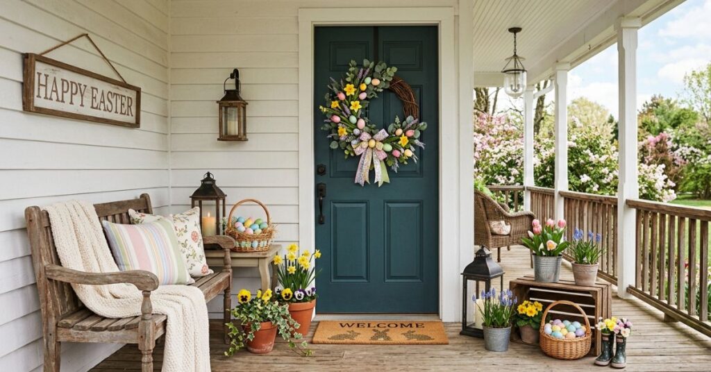 Farmhouse Style Easter Porch Decor Ideas