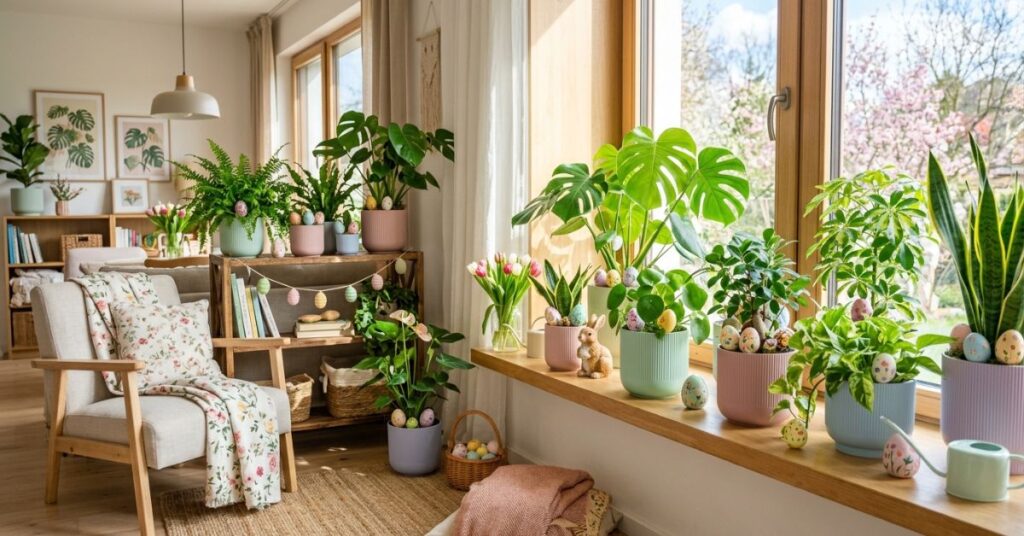 Indoor Plant Styling for Spring Easter Vibes