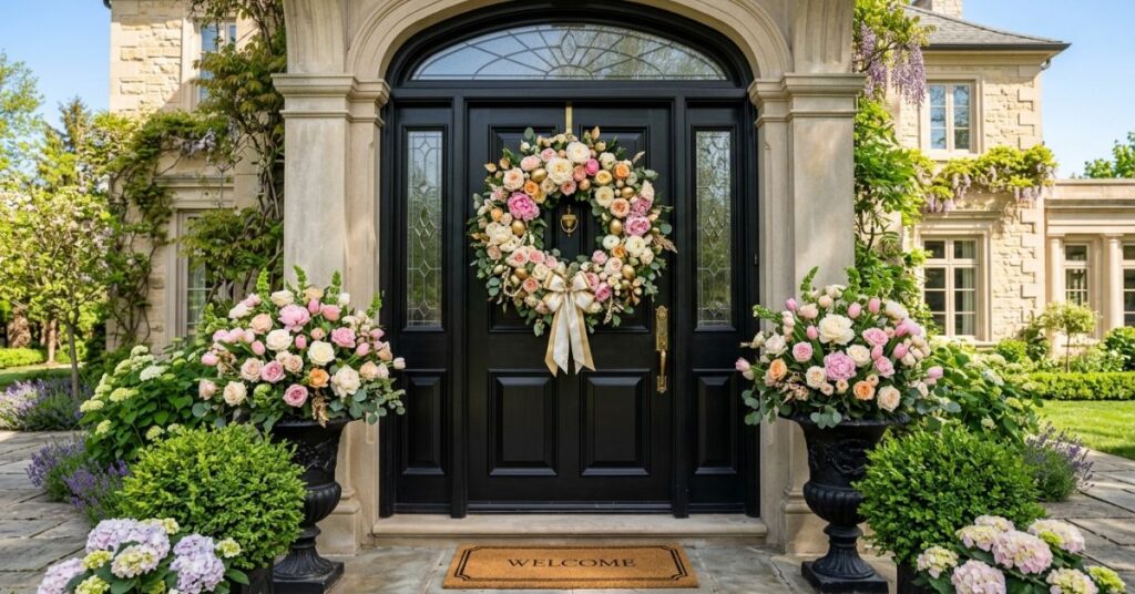 Luxury Full Bloom Easter Wreath For Grand Entry Door