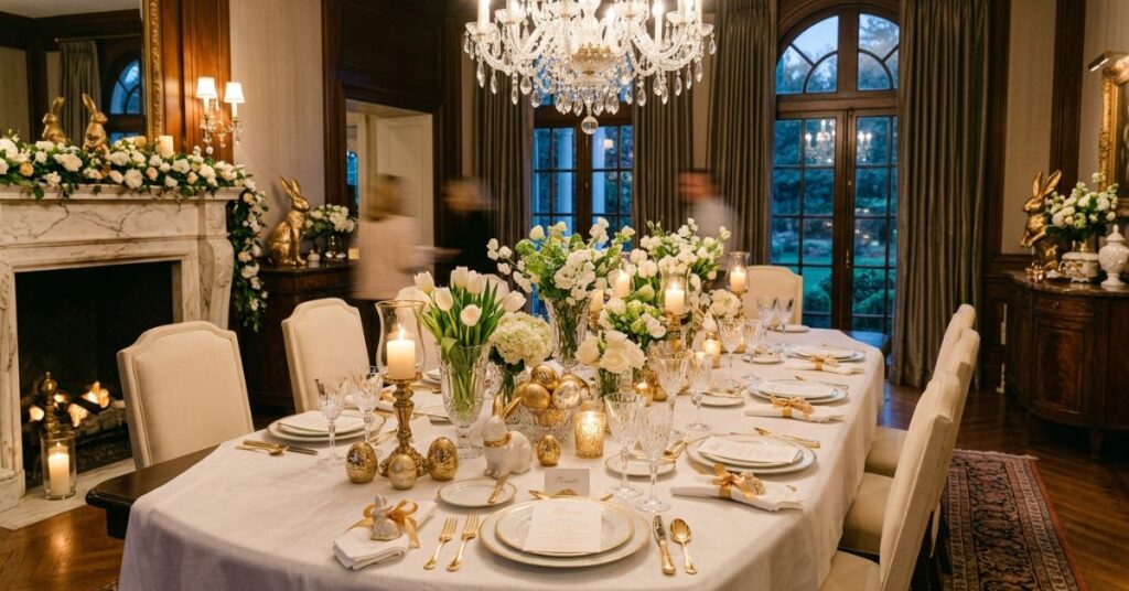 Luxury Gold Accented Easter Decor Ideas
