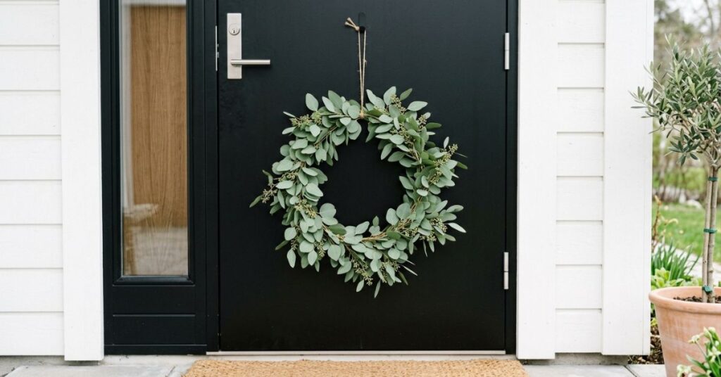 Minimalist Greenery Easter Wreath Design