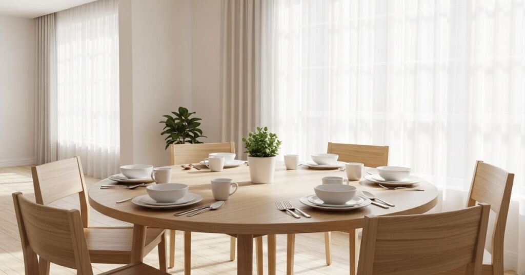 Minimalist Round Table Decor for Modern Homes