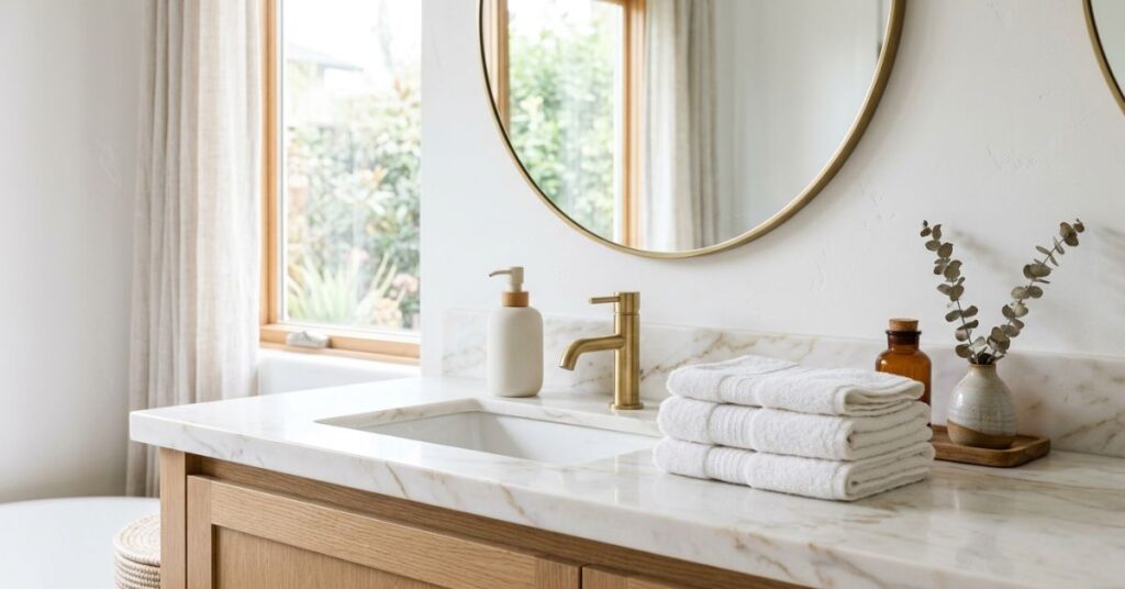 Minimalist White & Neutral Counter Styling