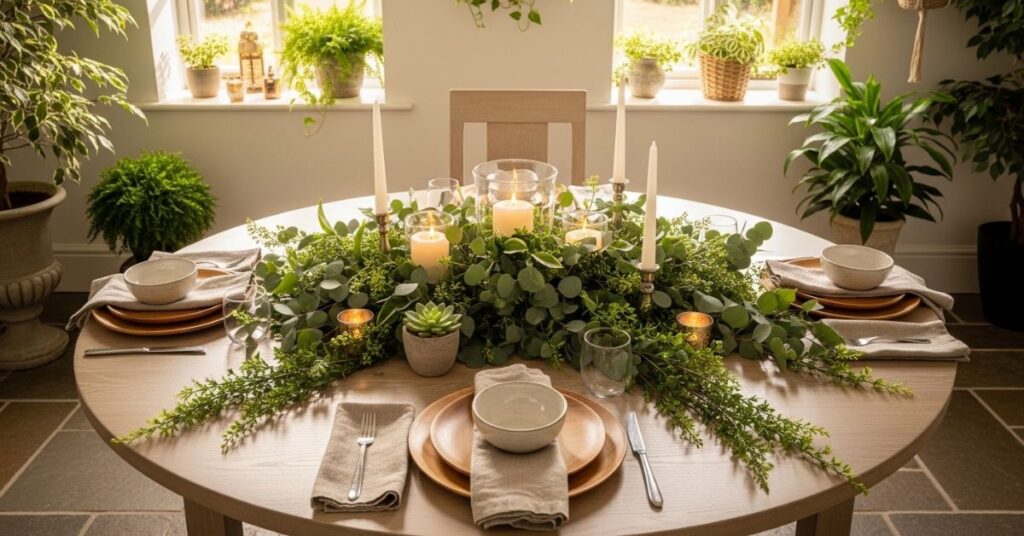 Nature-Inspired Greenery Table Decorations