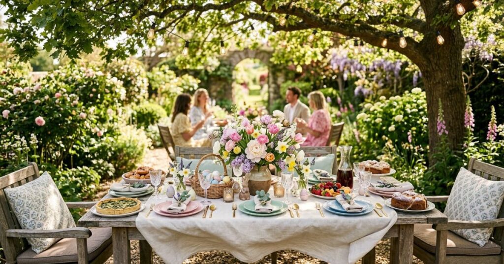 Outdoor Easter Table Decor Ideas for Garden Brunch
