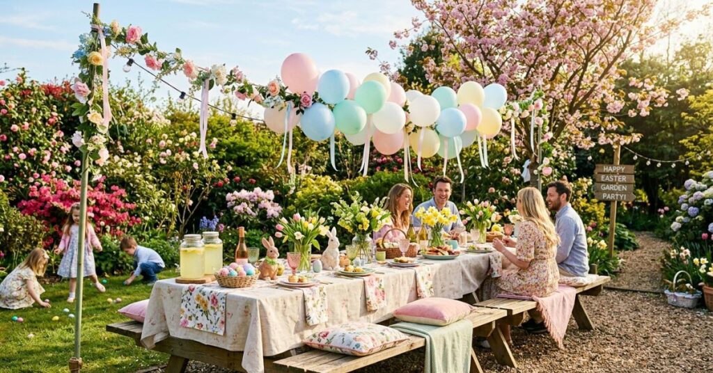 Outdoor Garden Easter Party Decor Ideas