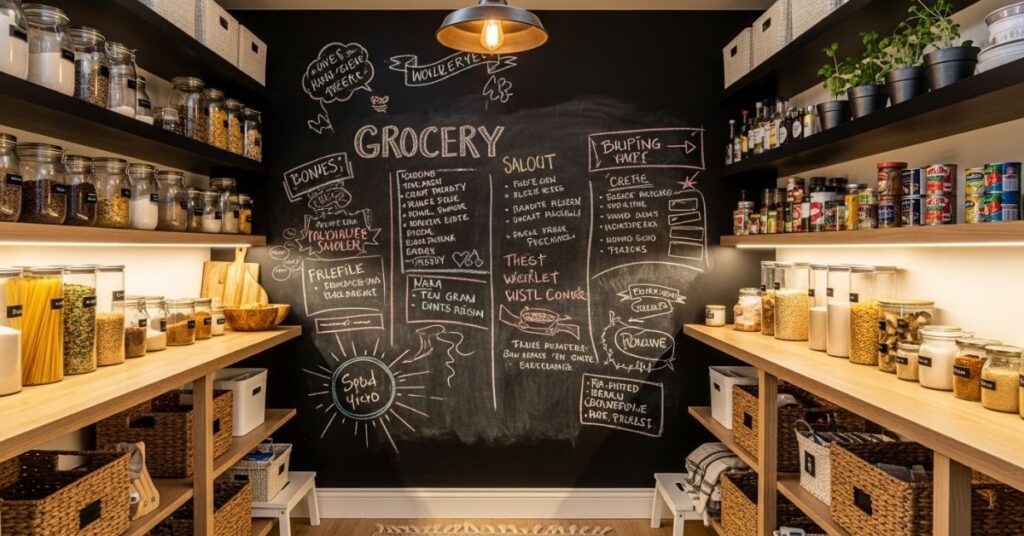 Pantry with Chalkboard Wall for Notes