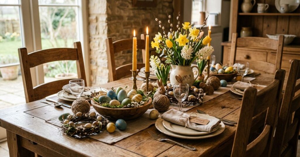 Rustic Easter Table Centerpiece Inspiration