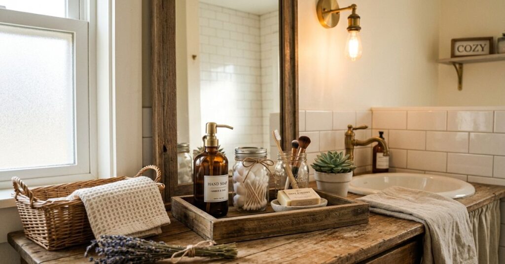 Rustic Farmhouse Counter Decor