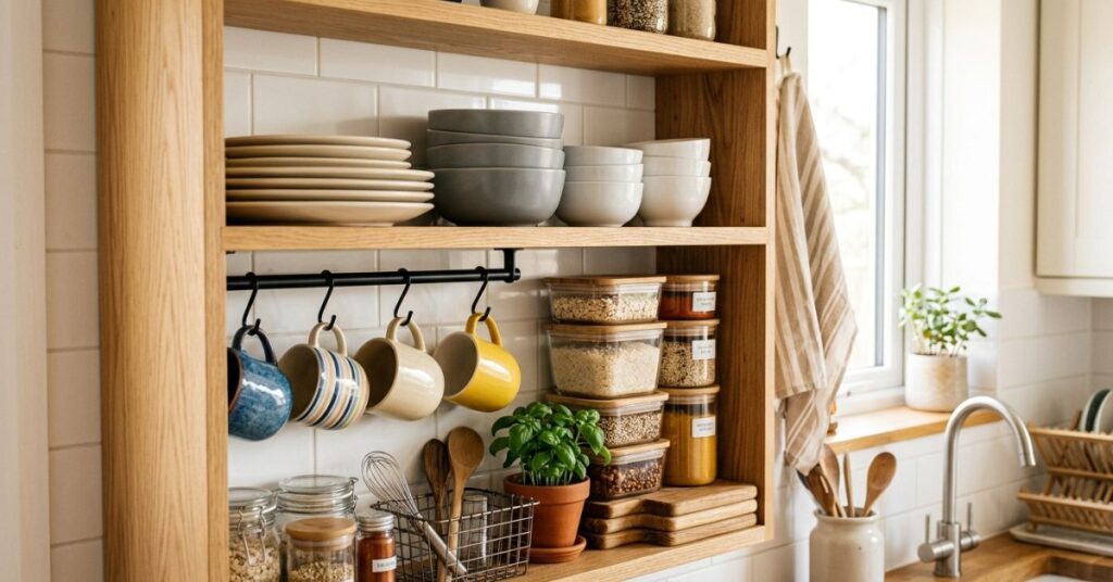 Small Kitchen Shelf Space-Saving Ideas