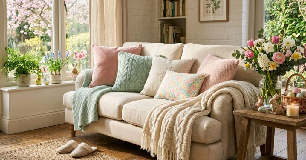 Soft Pastel Cushion & Throw Decor Ideas