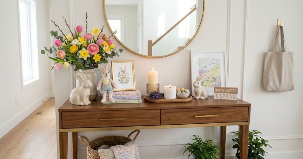 Spring Entryway Console Table Styling Ideas