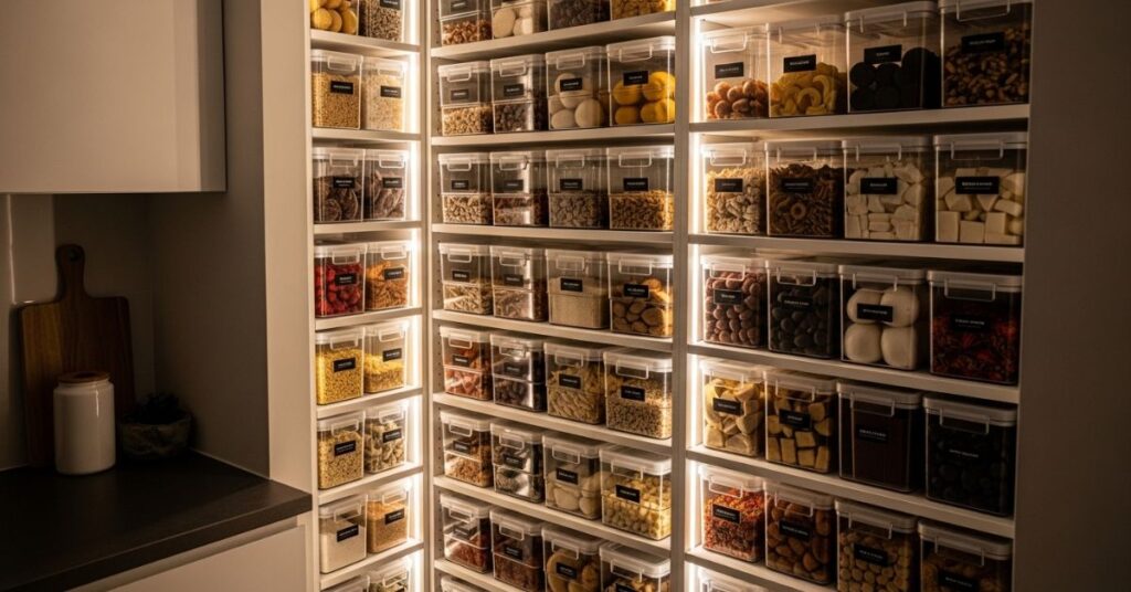 Vertical Storage Pantry for Small Kitchen