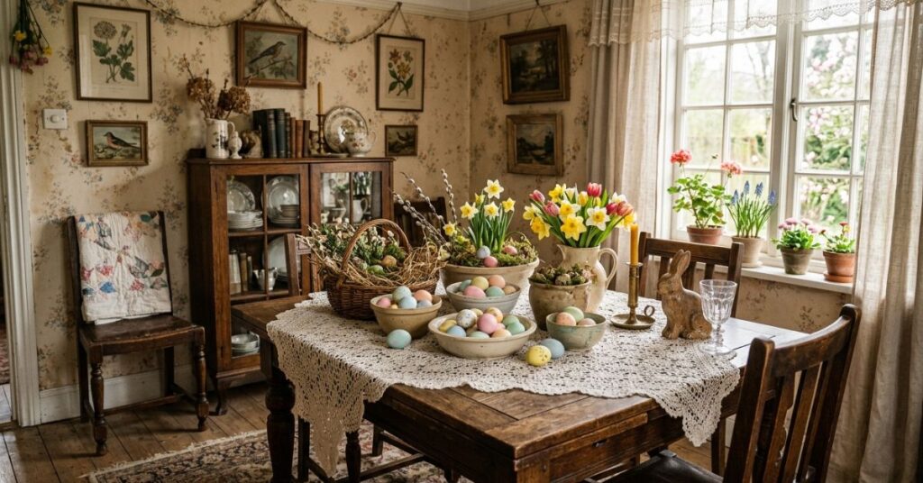 Vintage Inspired Spring Easter Decor Ideas