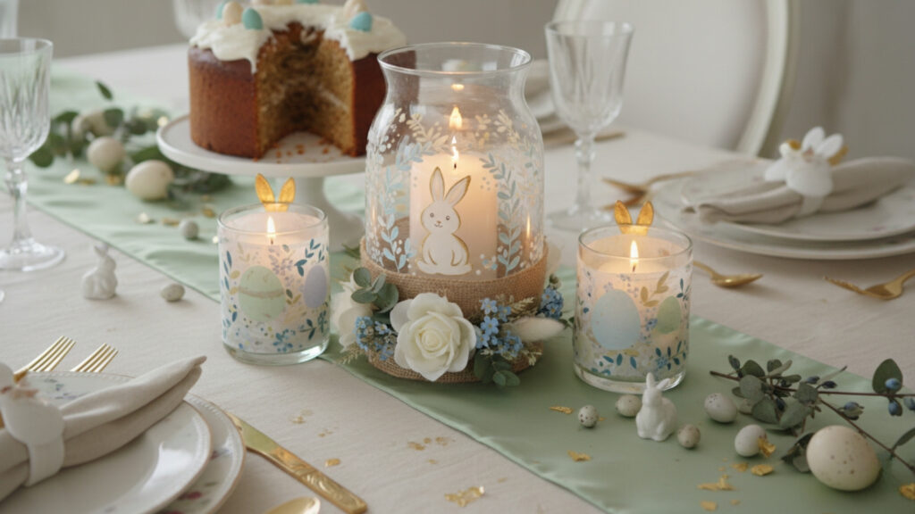 DIY Easter Candle Holder Decoration Ideas for Elegant Handmade Ambiance