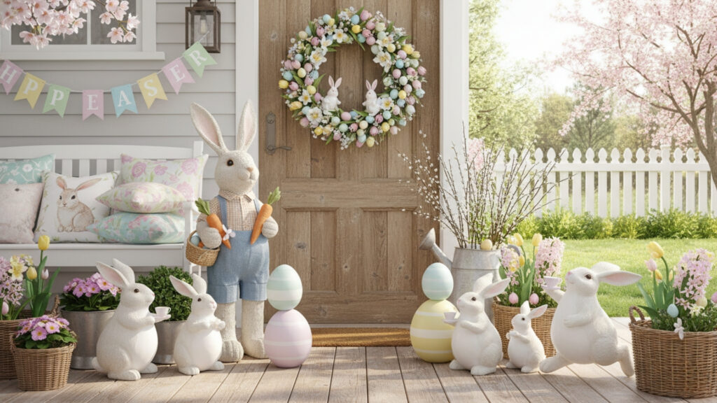 Easter Bunny Porch Decor Ideas for Playful Seasonal Fun