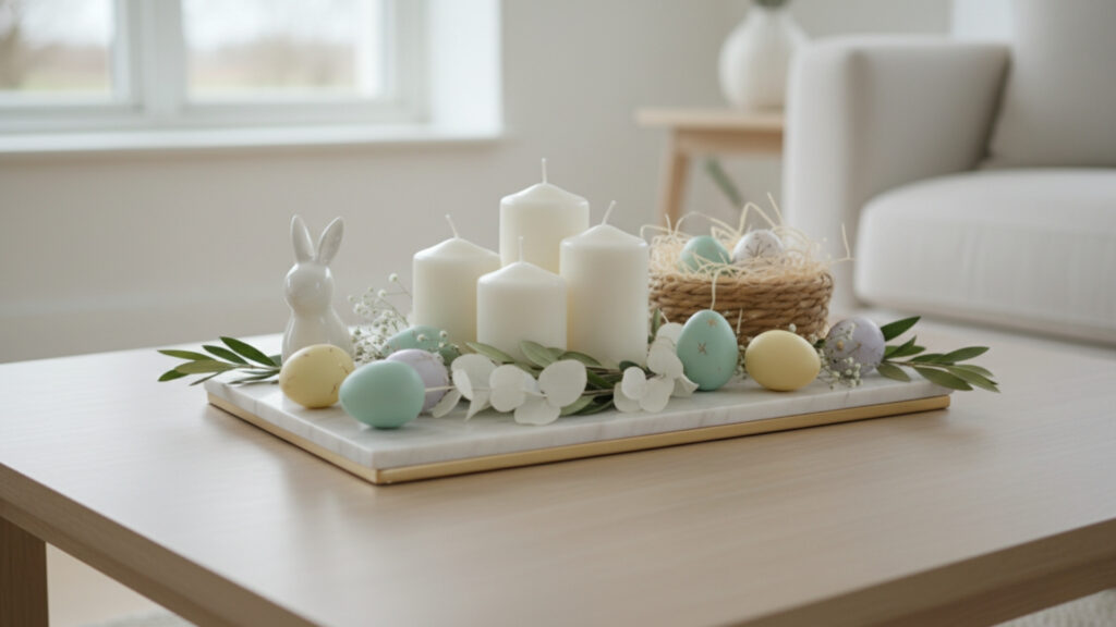 Easter Coffee Table Tray Decor Ideas for Organized Styling
