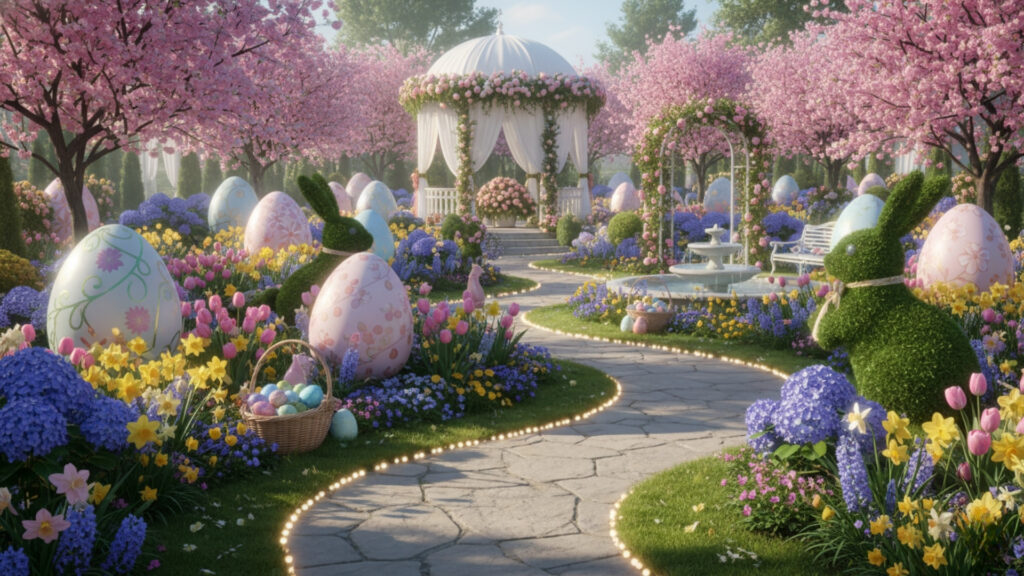Easter Egg Garden Decoration Ideas for Playful Spring Landscapes