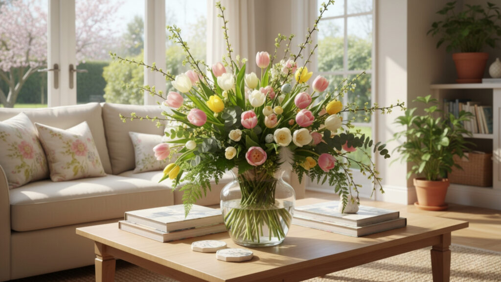 Easter Floral Decor Ideas for Fresh Spring Living Rooms
