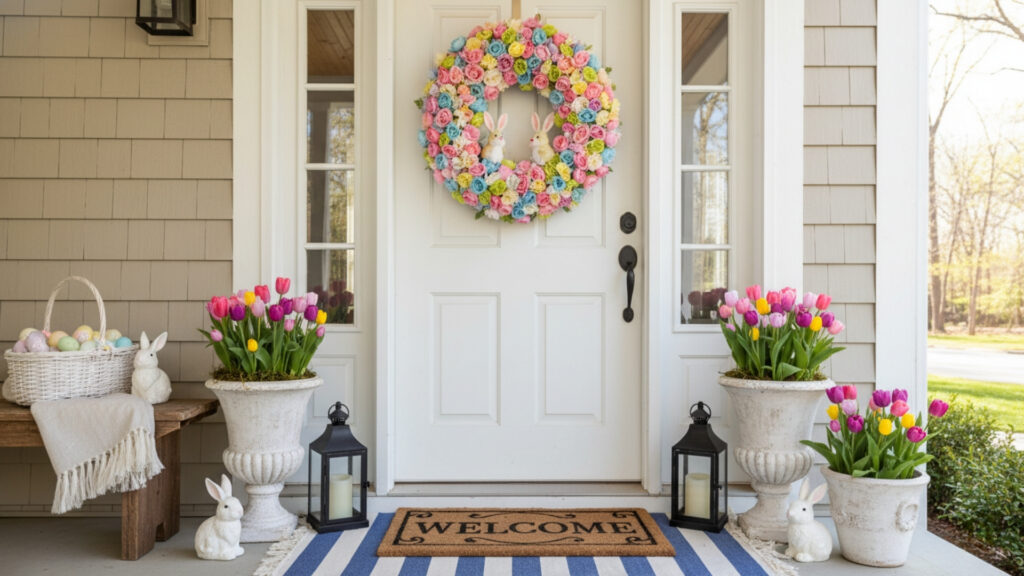 Easter Front Porch Decoration Ideas for Welcoming Holiday Entrances