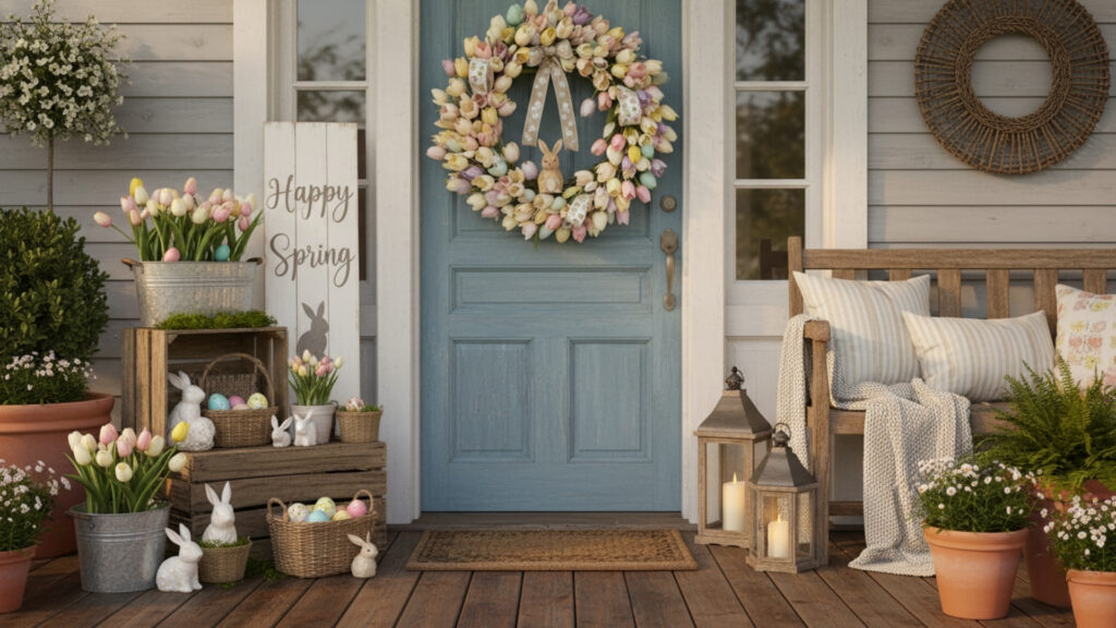 Easter Front Porch DIY Decor Ideas for Creative Personal Touch