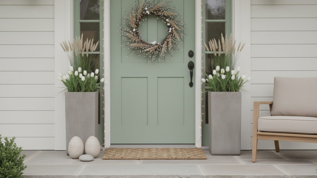 Easter Front Porch Minimalist Decor Ideas for Clean Elegant Style