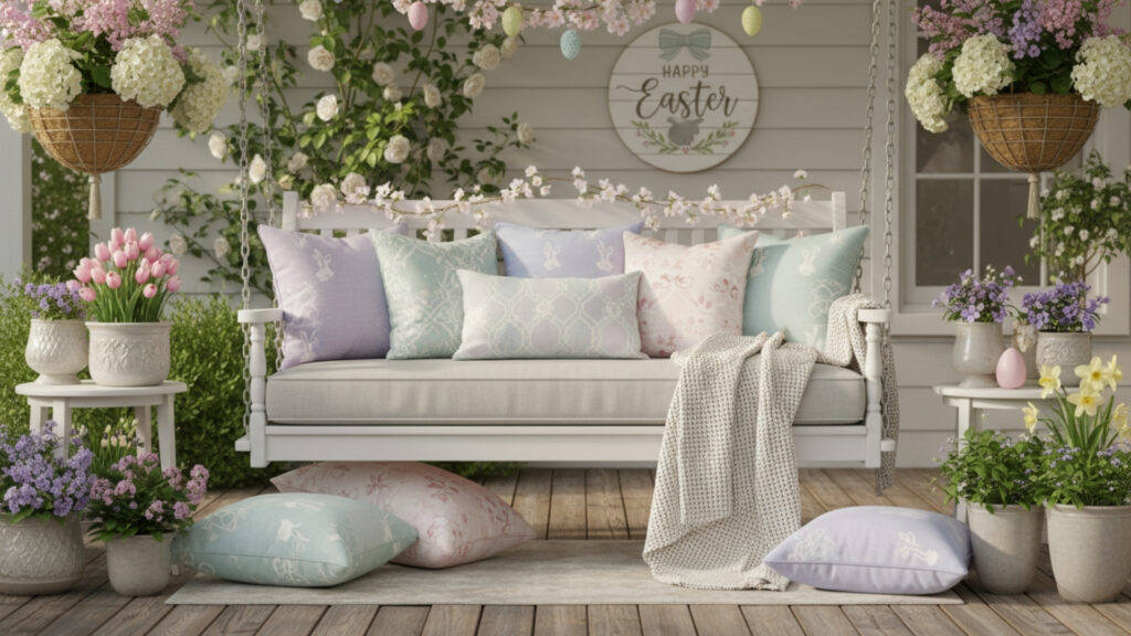 Easter Front Porch Swing Decor Ideas for Cozy Seasonal Relaxation
