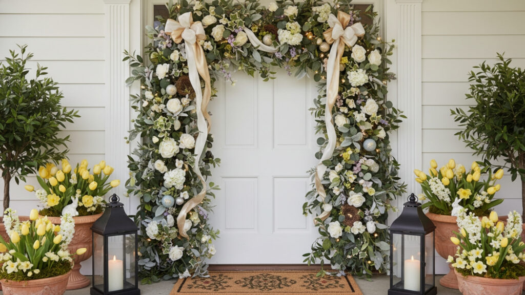 Easter Garland Porch Decor Ideas for Soft Layered Styling