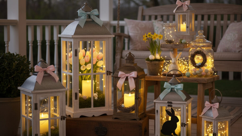 Easter Lantern Porch Decor Ideas for Cozy Outdoor Glow